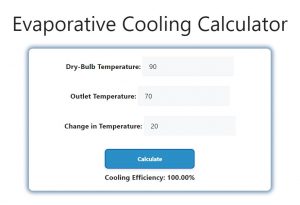 Evaporative Cooling Calculator