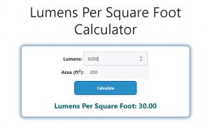 Lumens Per Square Foot Calculator