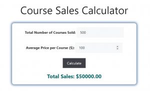 Course Sales Calculator