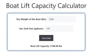 Boat Lift Capacity Calculator