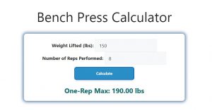 Bench Press Calculator