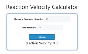 Reaction Velocity Calculator