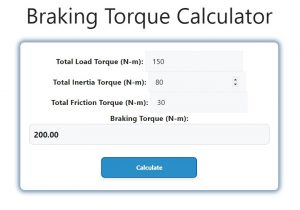 Braking Torque Calculator