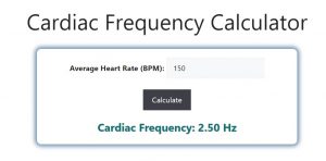 Cardiac Frequency Calculator