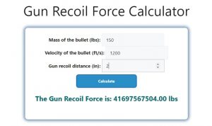 Gun Recoil Force Calculator