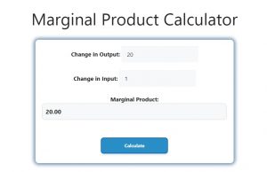 Marginal Product Calculator