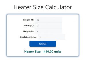 Heater Size Calculator