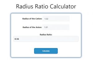 Radius Ratio Calculator