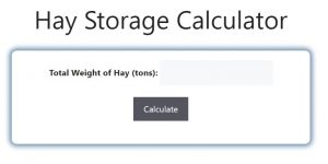 Hay Storage Calculator