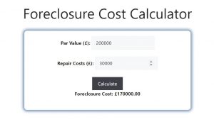 Foreclosure Cost Calculator