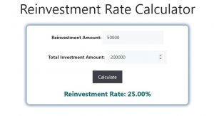 Reinvestment Rate Calculator