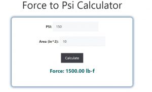 Force to Psi Calculator