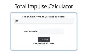 Total Impulse Calculator