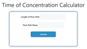 Time of Concentration Calculator