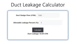 Duct Leakage Calculator