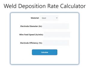 Weld Deposition Rate Calculator