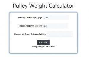 Pulley Weight Calculator