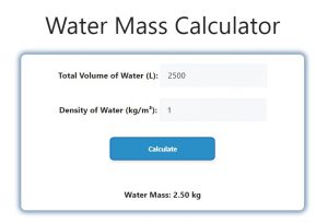 Water Mass Calculator