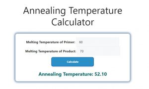 Annealing Temperature Calculator