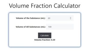 Volume Fraction Calculator