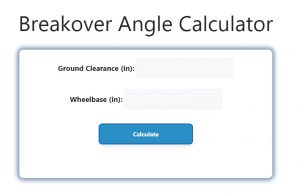 Breakover Angle Calculator