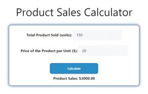 Product Sales Calculator