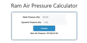 Ram Air Pressure Calculator