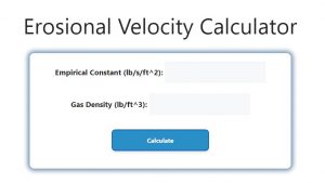 Erosional Velocity Calculator