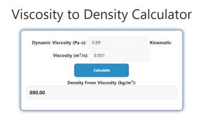 Viscosity to Density Calculator