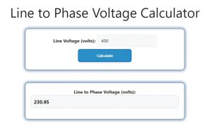 Line to Phase Voltage Calculator