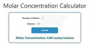 Molar Concentration Calculator