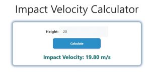 Impact Velocity Calculator