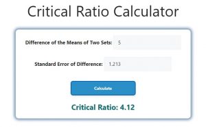 Critical Ratio Calculator