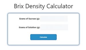 Brix Density Calculator