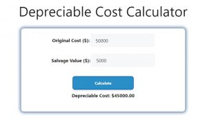 Depreciable Cost Calculator