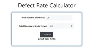 Defect Rate Calculator