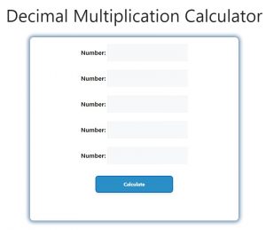 Decimal Multiplication Calculator