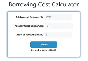 Borrowing Cost Calculator