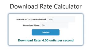 Download Rate Calculator