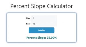 Percent Slope Calculator