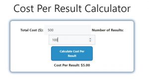 Cost Per Result Calculator