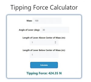 Tipping Force Calculator