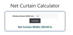 Net Curtain Calculator