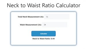 Neck to Waist Ratio Calculator