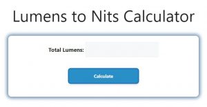 Lumens to Nits Calculator