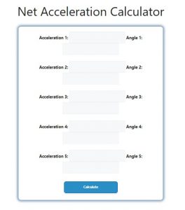 Net Acceleration Calculator