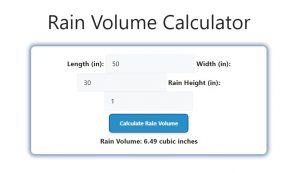 Rain Volume Calculator