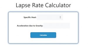 Lapse Rate Calculator