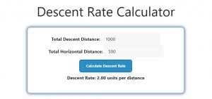 Descent Rate Calculator