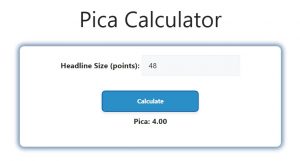 Pica Calculator